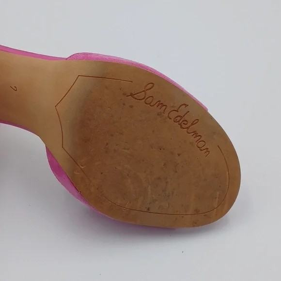 Sam Edelman | Shoes | Sam Edelman Susie Pink Suede Block Heel Sandal ...